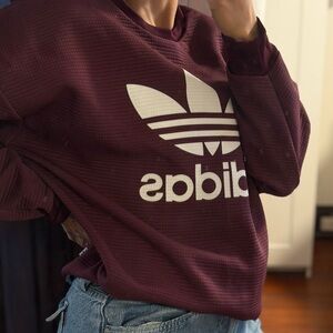 Adidas Women's Maroon Sweatshirt